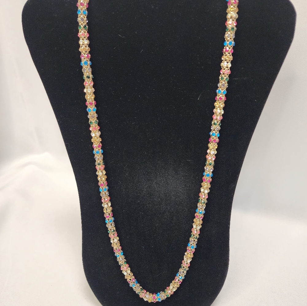 Betsey Johnson Pink and Blue Necklace Vibrant Beaded Design - Picture 14 of 14